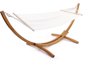 Amaca di legno con tela di cotone "Dallas" - 3 m - Ecru