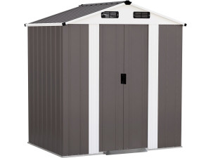 Casetta da giardino in metallo "Dallas II" - 2,17 m² - Colore taupe