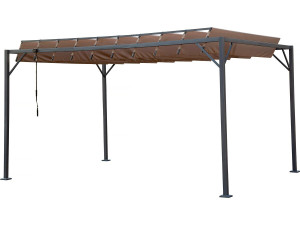 Pergola bioclimatica in tessuto "Lodge" da 3 x 4 m - Grigio talpa