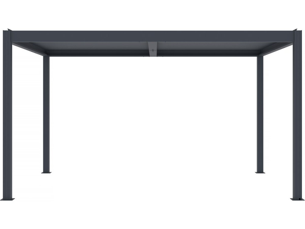 Pergola bioclimatica motorizzata a led "Windsor" in alluminio 3 x 4 - Grigio