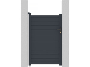 Cancello in alluminio "Marc" - 101,2 x 155,9 cm - Grigio