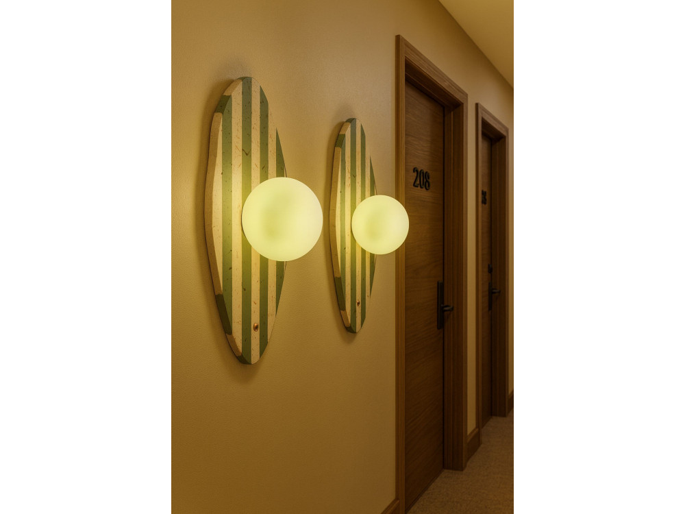 Applique in travertino "Espe" - Beige / Bianco / Verde