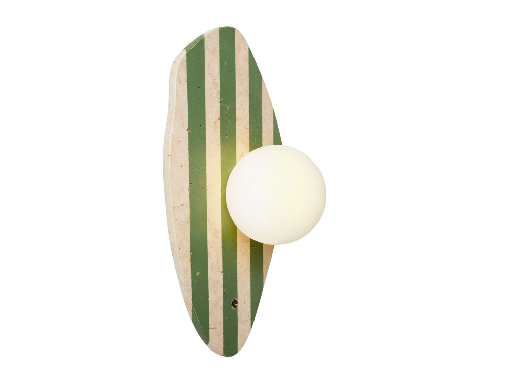 Applique in travertino "Espe" - Beige / Bianco / Verde