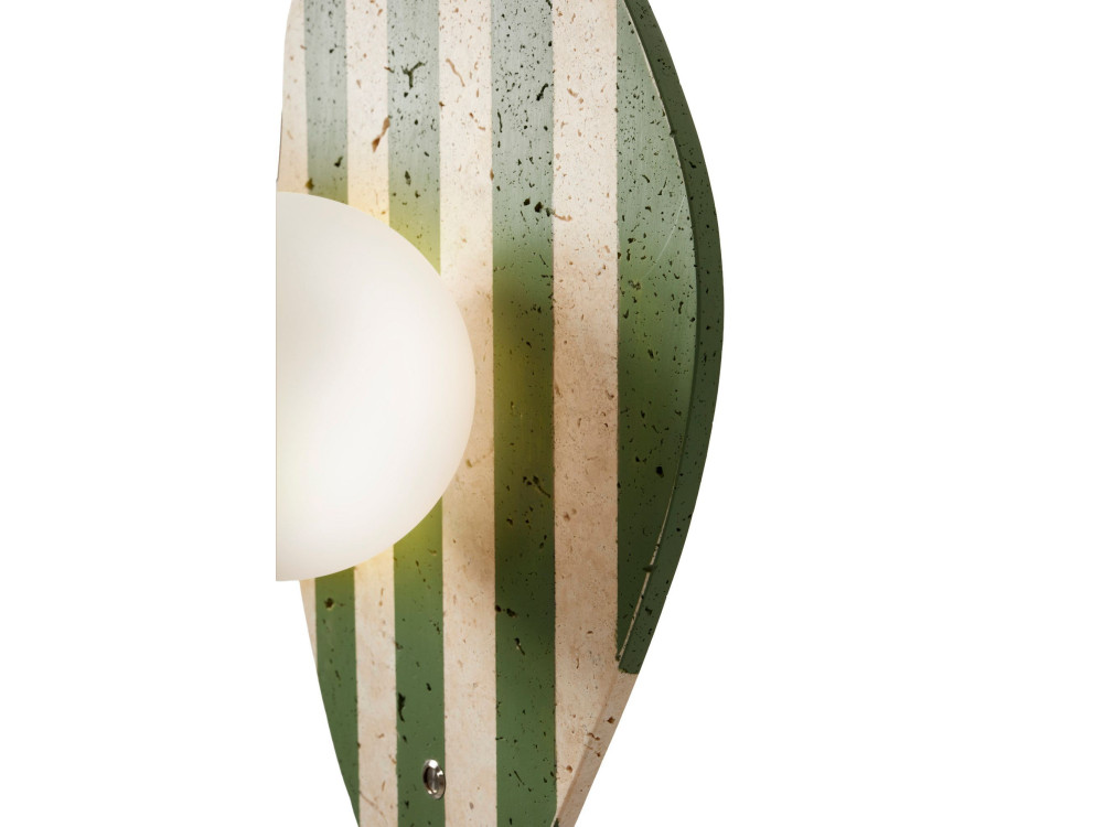Applique in travertino "Espe" - Beige / Bianco / Verde