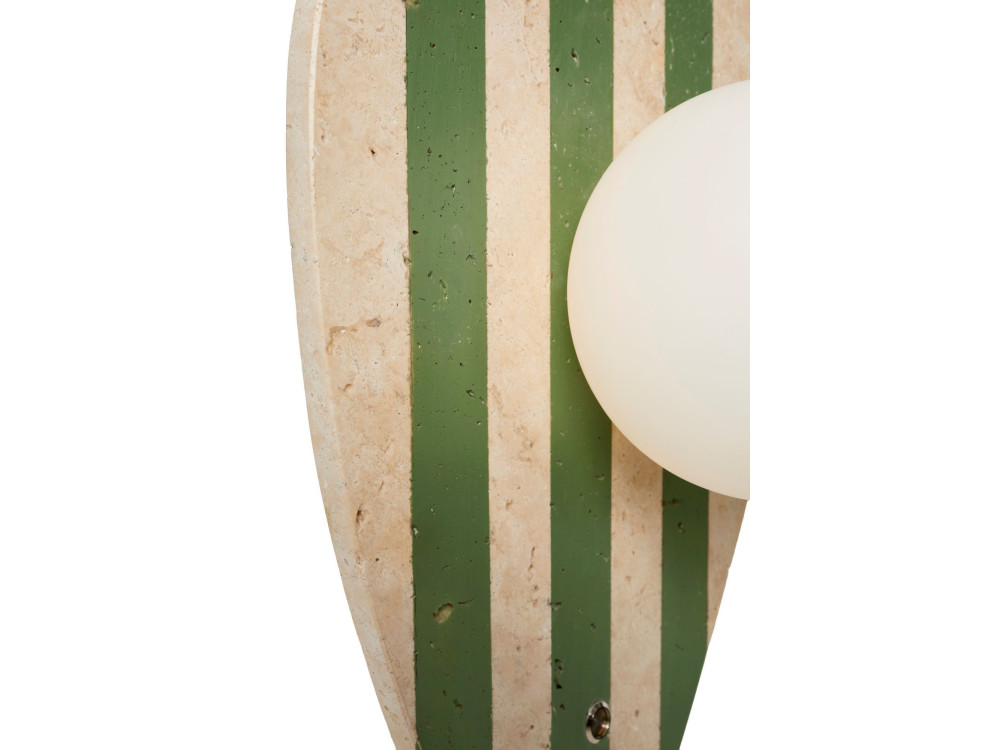 Applique in travertino "Espe" - Beige / Bianco / Verde