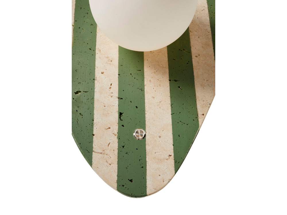 Applique in travertino "Espe" - Beige / Bianco / Verde