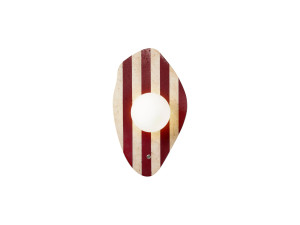 Applique in travertino "Push" - Beige / Bianco / Rosso