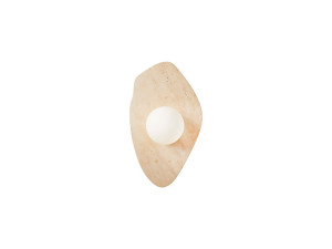 Applique in travertino "Busy" - Beige / Bianco
