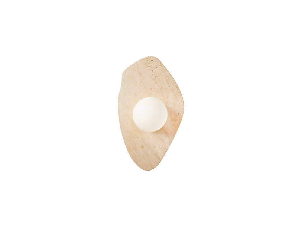 Applique in travertino "Busy" - Beige / Bianco