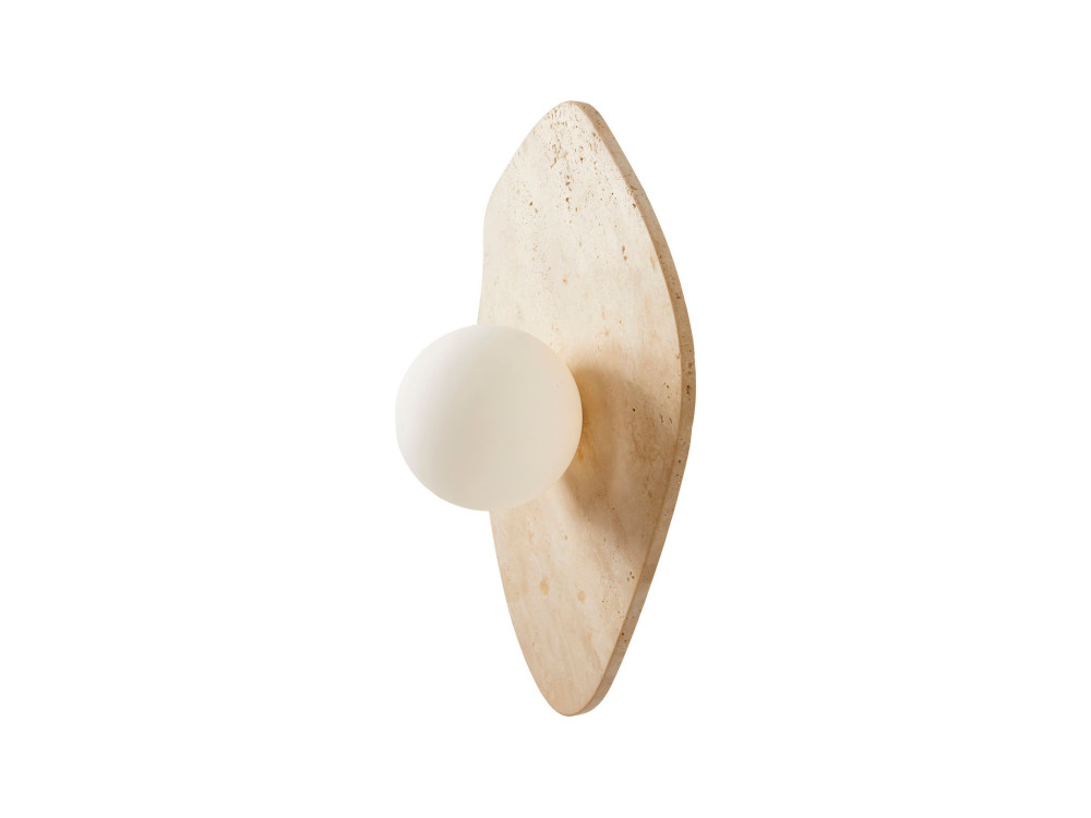 Applique in travertino "Busy" - Beige / Bianco