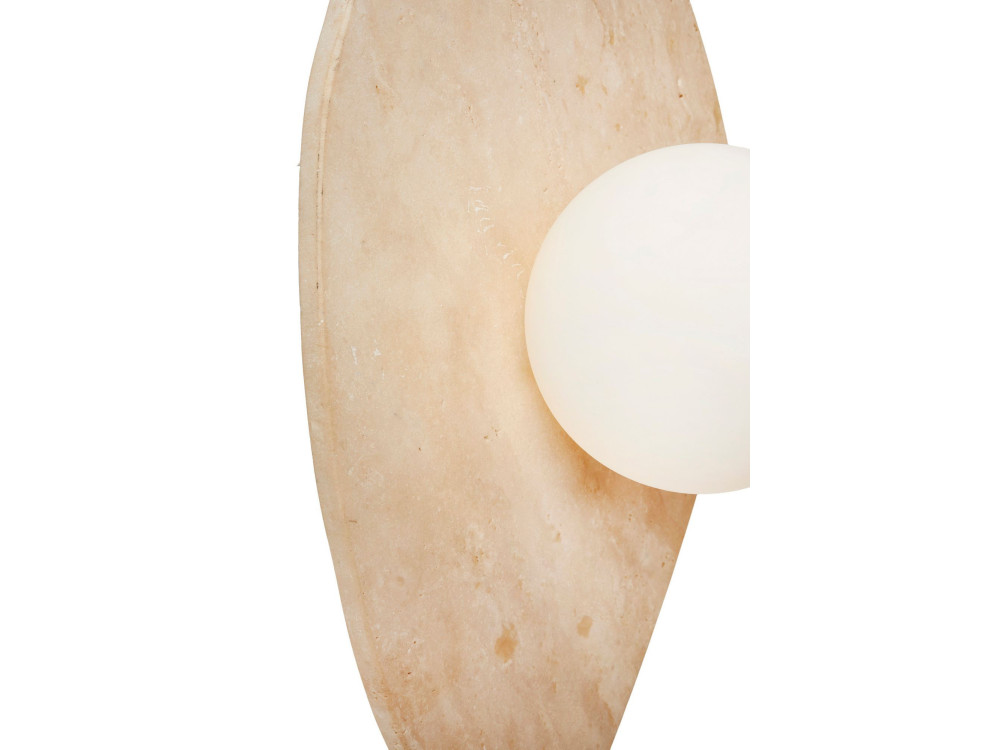 Applique in travertino "Busy" - Beige / Bianco