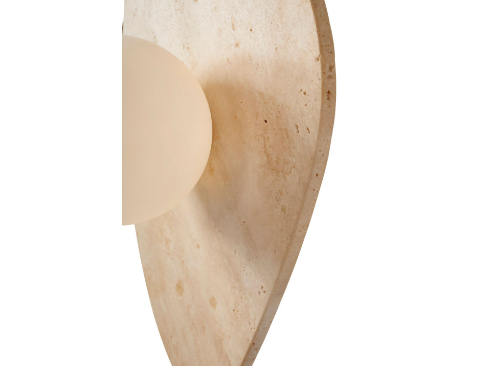 Applique in travertino "Busy" - Beige / Bianco
