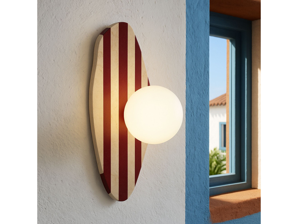 Applique in travertino "Forest"  - Beige / Rosso