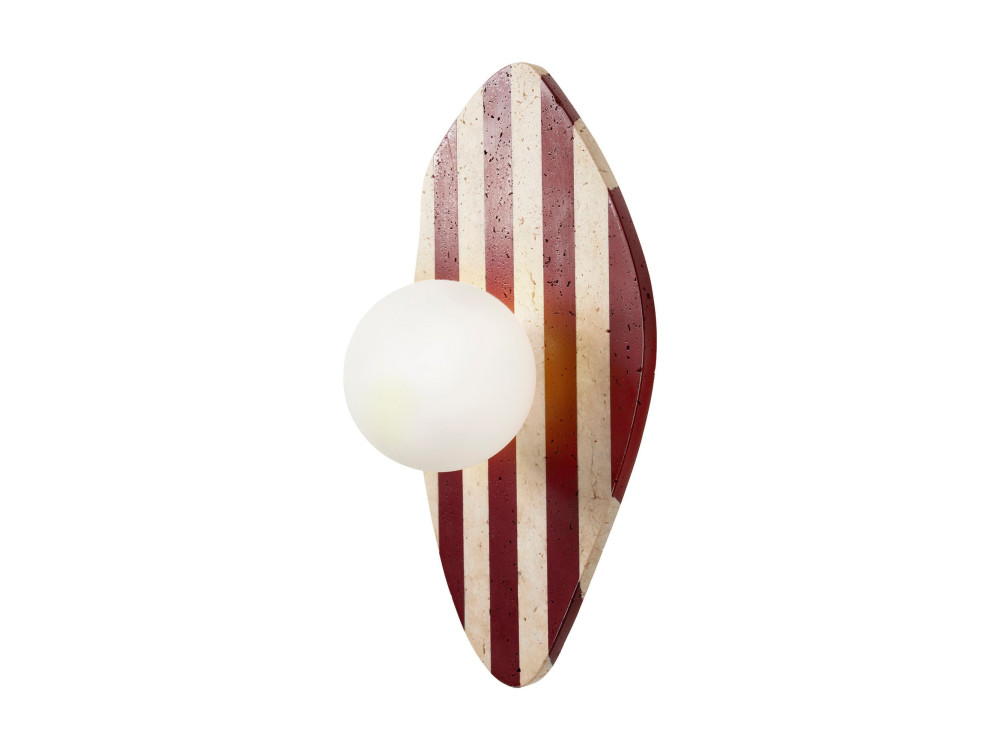 Applique in travertino "Forest"  - Beige / Rosso