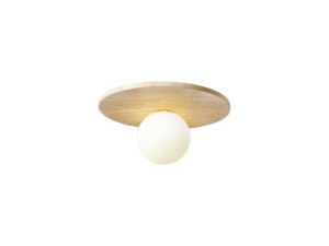 Lampada da soffitto in travertino "Tor-Tun" - Beige / Bianco