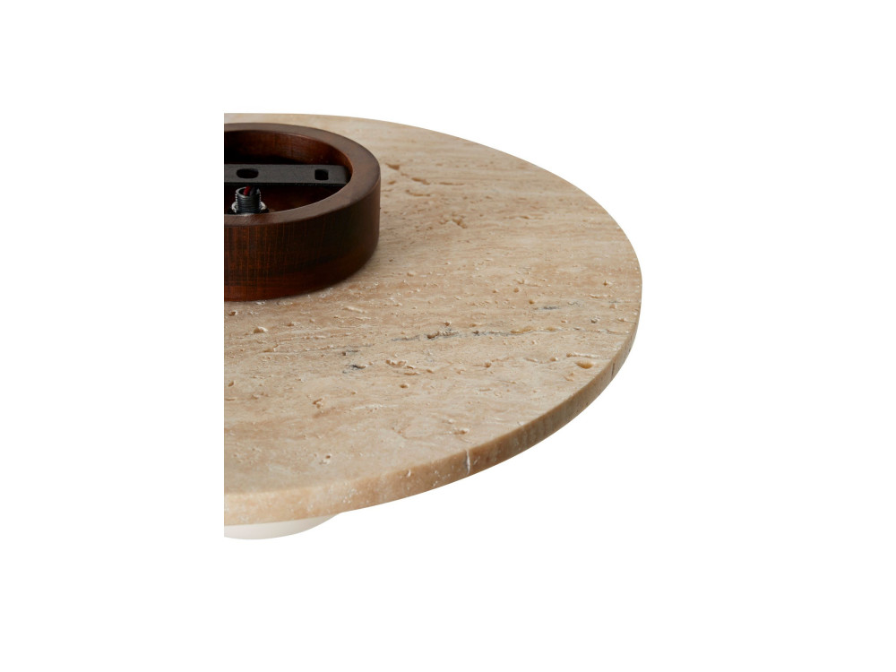 Lampada da soffitto in travertino "Tor-Tun" - Beige / Bianco