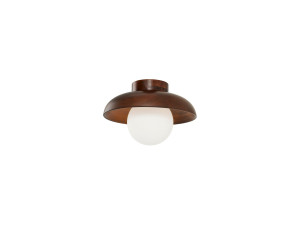 Lampada da soffitto in legno "Hand-T" - Noce / Bianco