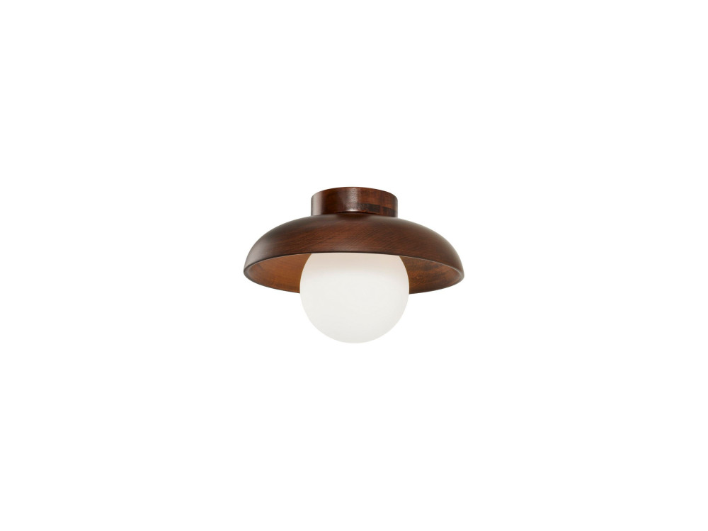 Lampada da soffitto in legno "Hand-T" - Noce / Bianco