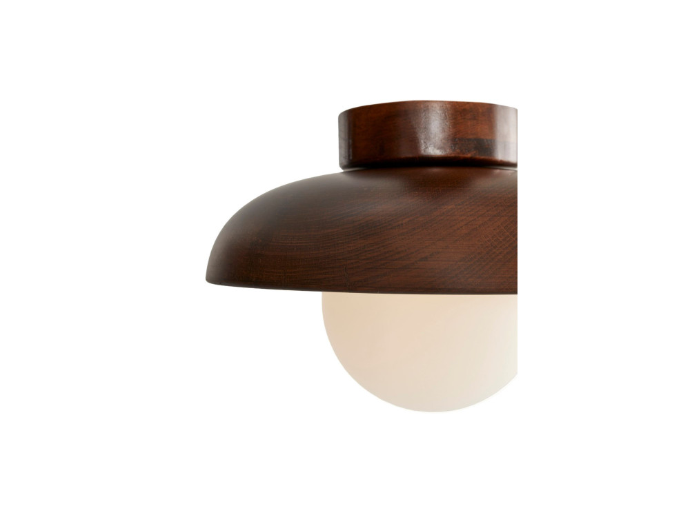 Lampada da soffitto in legno "Hand-T" - Noce / Bianco