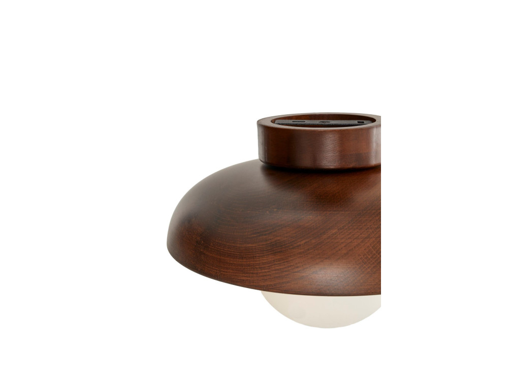 Lampada da soffitto in legno "Hand-T" - Noce / Bianco