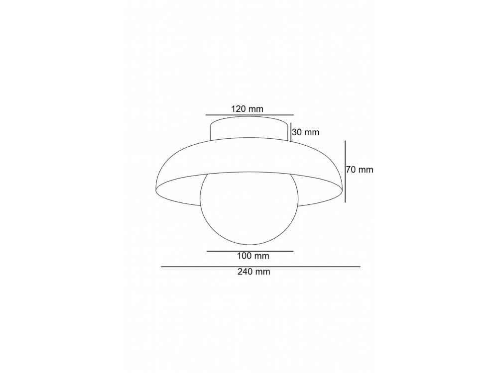 Lampada da soffitto in legno "Hant-T" - Rovere / Bianco