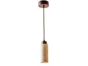 Lampada a sospensione in legno "Babil" - Beige / Noce