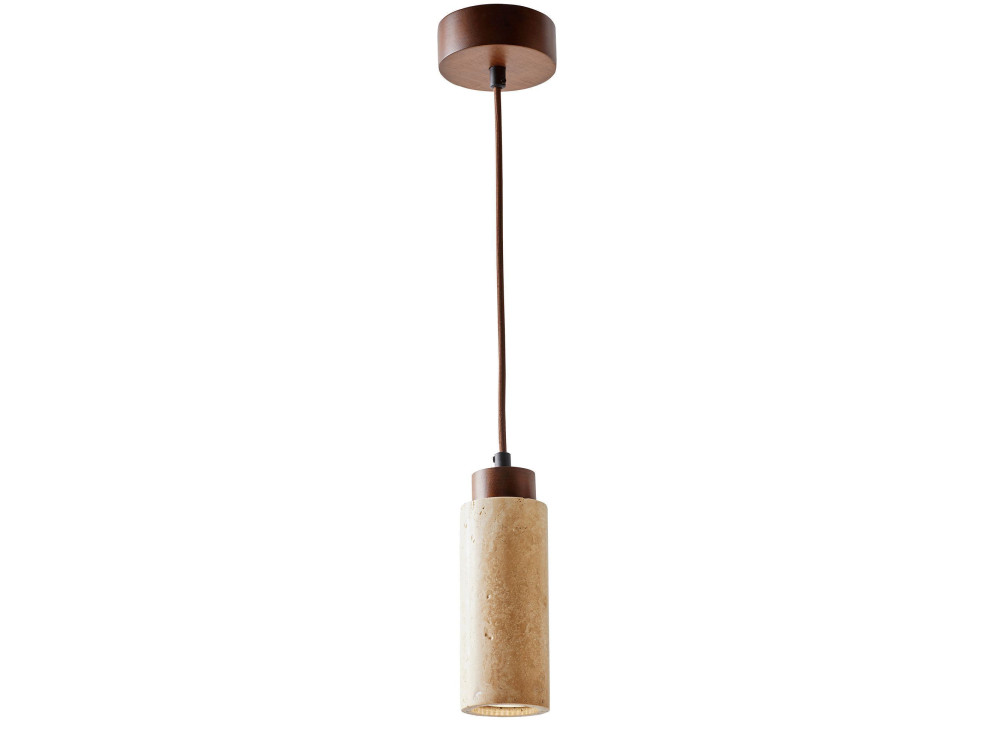 Lampada a sospensione in legno "Babil" - Beige / Noce