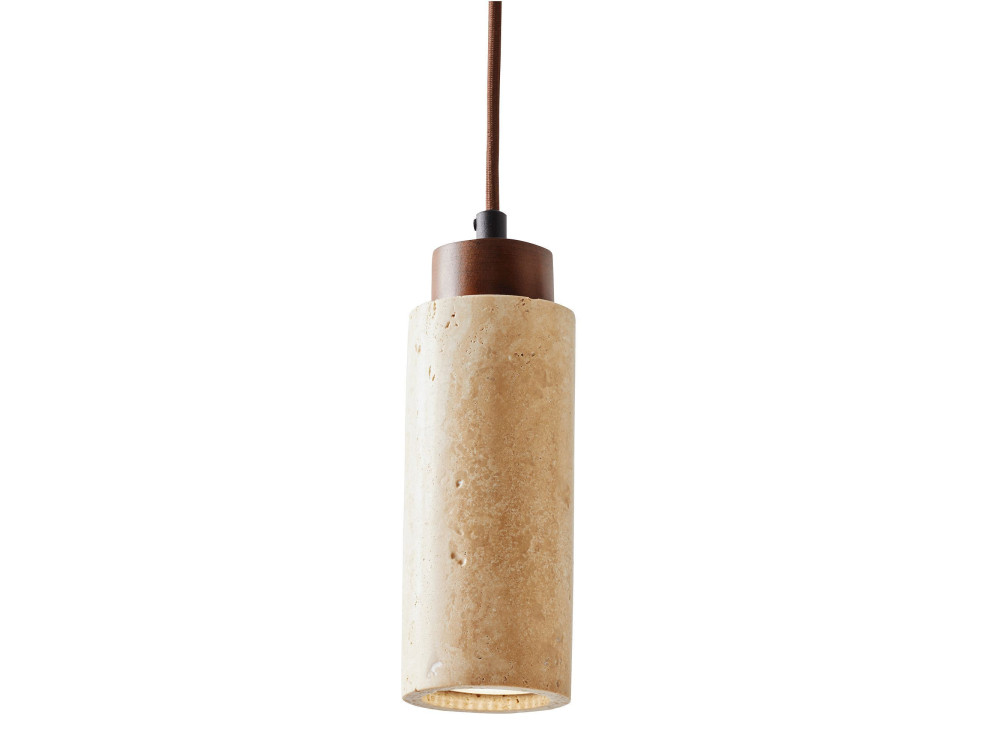 Lampada a sospensione in legno "Babil" - Beige / Noce
