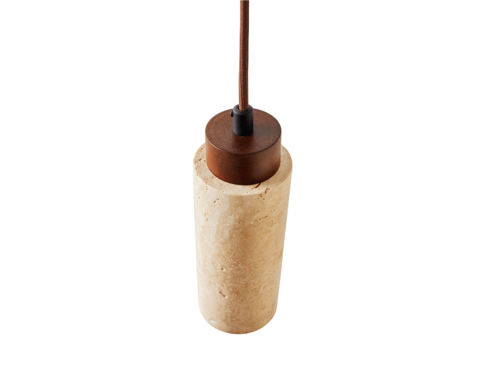 Lampada a sospensione in legno "Babil" - Beige / Noce