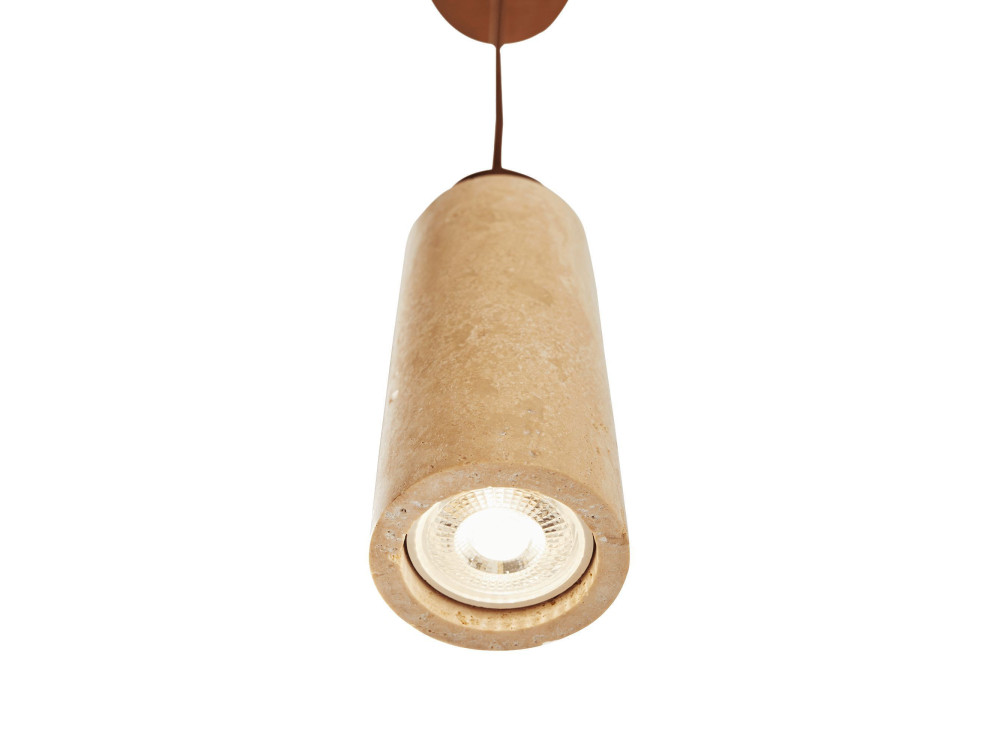 Lampada a sospensione in legno "Babil" - Beige / Noce