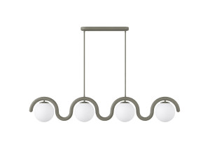 Lampadario in metallo "GEDIK-20443" - 110 x 17 cm - Grigio