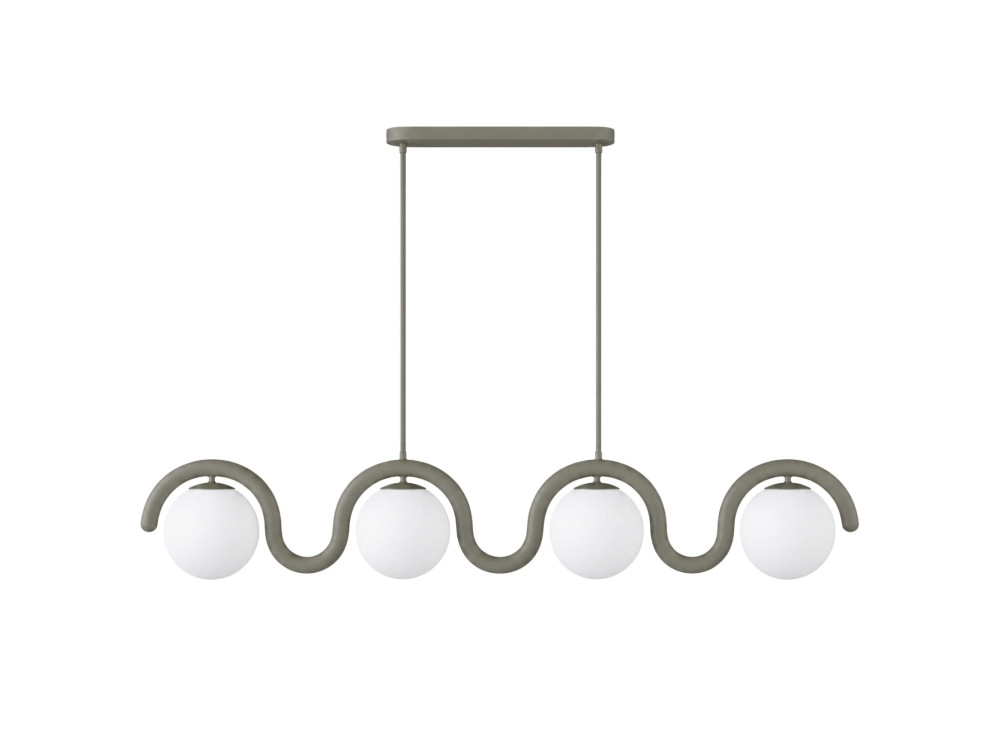 Lampadario in metallo "GEDIK-20443" - 110 x 17 cm - Grigio