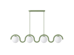 Lampadario in metallo "GEDIK-20443" - 110 x 17 cm - Verde