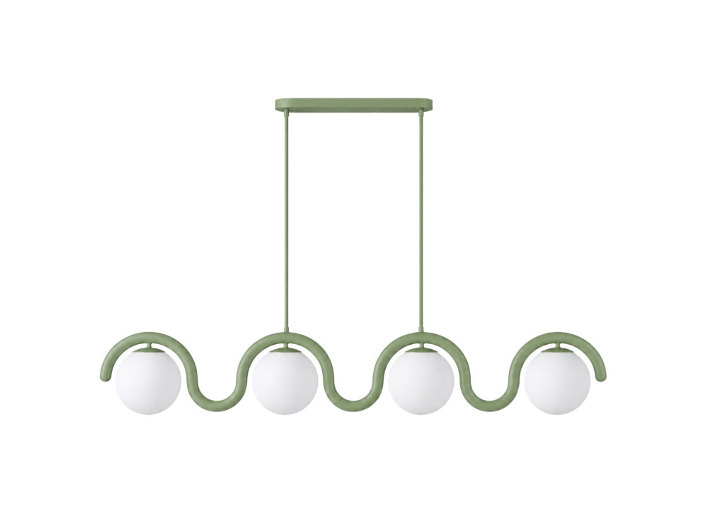 Lampadario in metallo "GEDIK-20443" - 110 x 17 cm - Verde