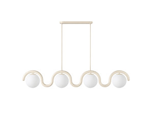 Lampadario in metallo "GEDIK-20443" - 110 x 17 cm - Beige