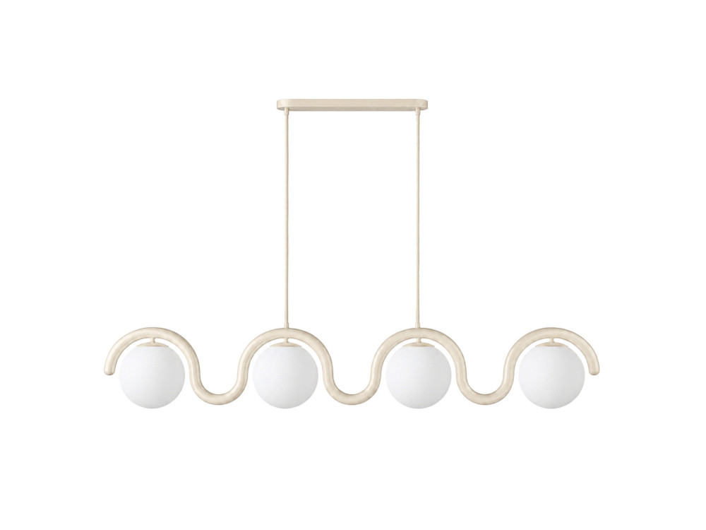 Lampadario in metallo "GEDIK-20443" - 110 x 17 cm - Beige
