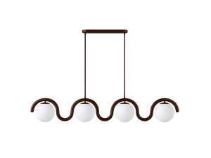 Lampadario in metallo "GEDIK-20443" - 110 x 17 cm - Marrone
