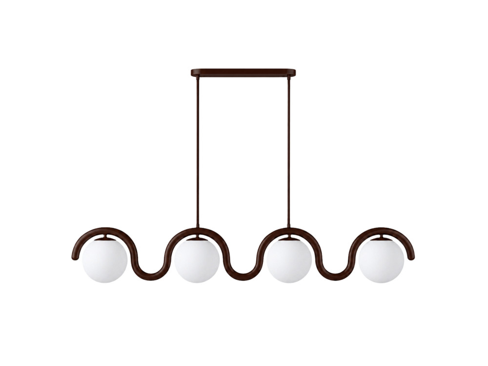 Lampadario in metallo "GEDIK-20443" - 110 x 17 cm - Marrone