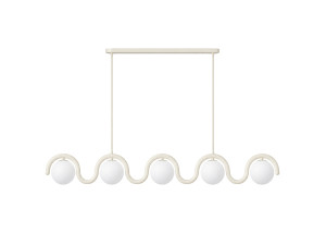 Lampadario in metallo "GEDIK-2044" - 140 x 17 cm - Beige