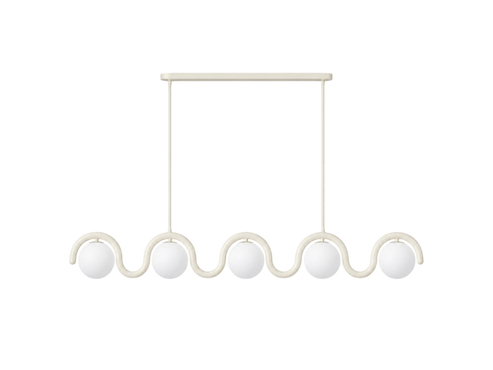 Lampadario in metallo "GEDIK-2044" - 140 x 17 cm - Beige