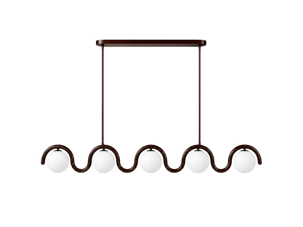Lampadario in metallo "GEDIK-20444" - 140 x 17 cm - Marrone