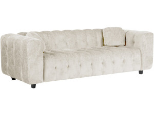 Divano dritto "Vendome" in tessuto ciniglia - 3 posti - Beige