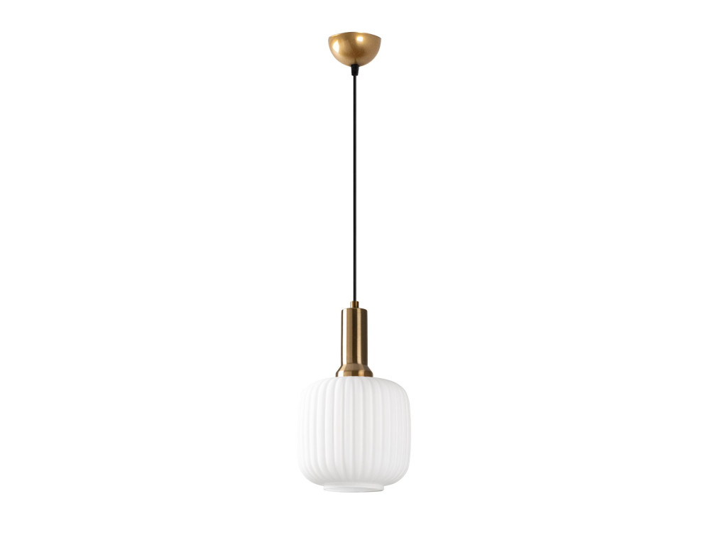 Lampada a sospensione in metallo "Asker" - 20 x 20 cm - Dorata