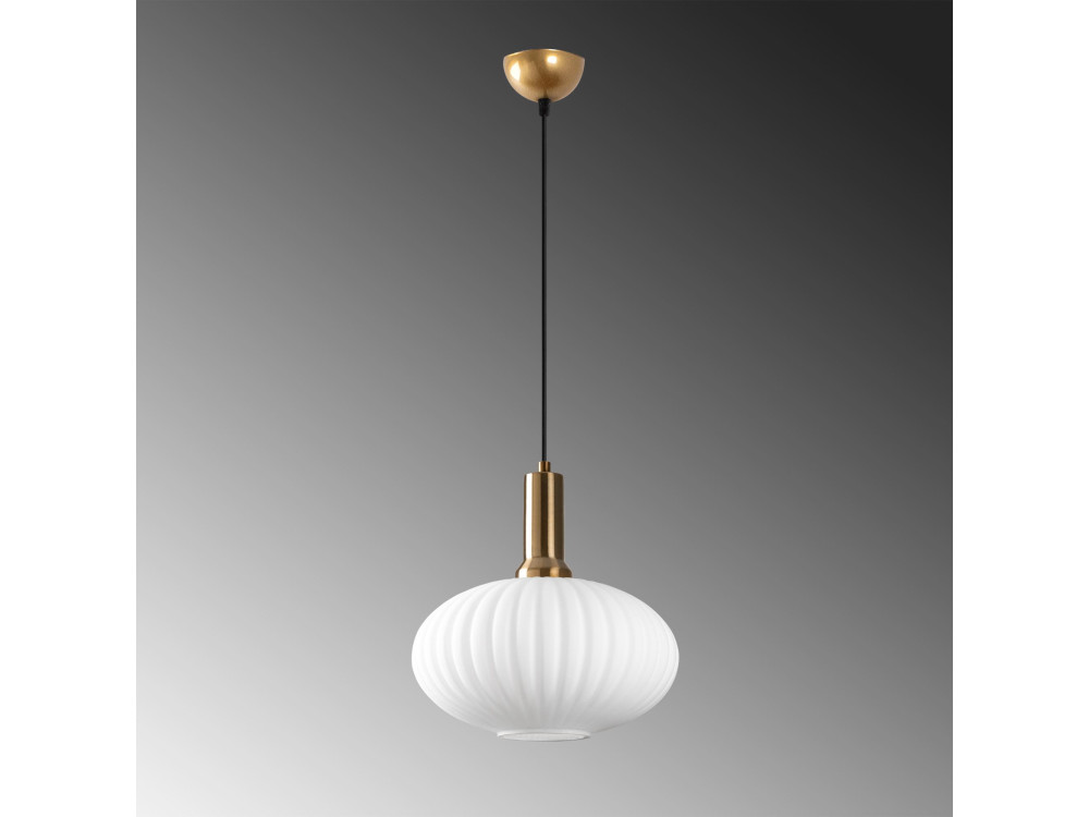 Lampada a sospensione in metallo "Asker" - 30 x 30 cm - Dorata