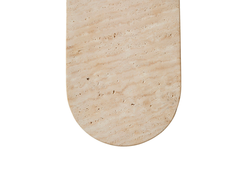 Applique in travertino "Tor All" - 18 x 1 cm - Beige / Bianco