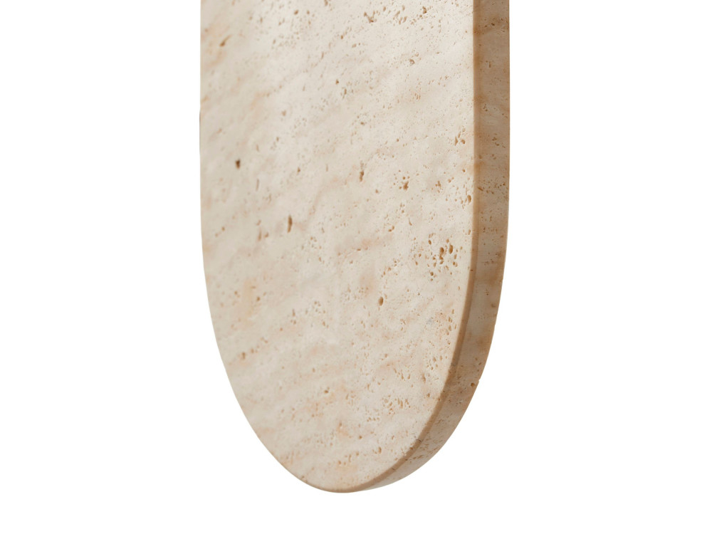 Applique in travertino "Tor All" - 18 x 1 cm - Beige / Bianco