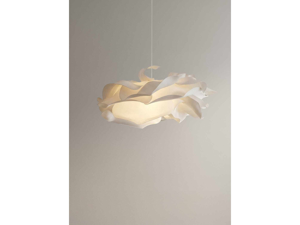 Lampada a sospensione in plastica "MOD0009" - 58 x 58 cm - Bianco