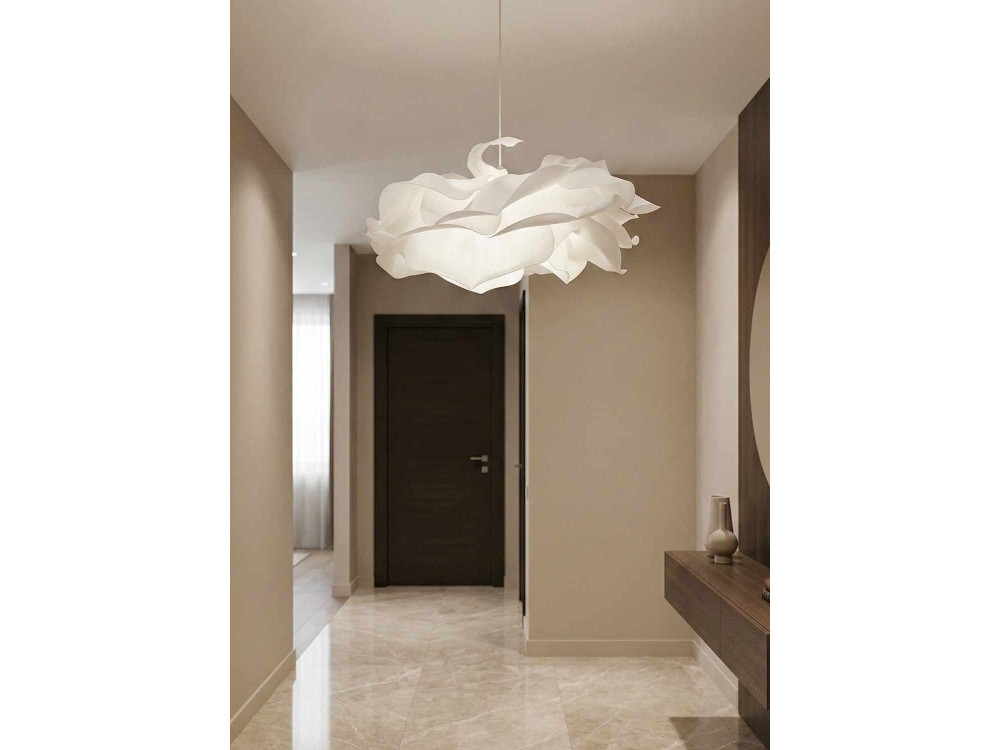 Lampada a sospensione in plastica "MOD0009" - 58 x 58 cm - Bianco