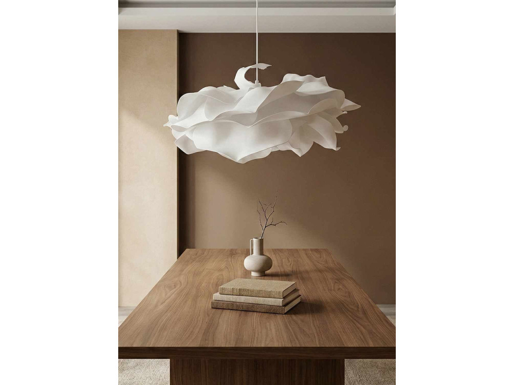 Lampada a sospensione in plastica "MOD0009" - 58 x 58 cm - Bianco