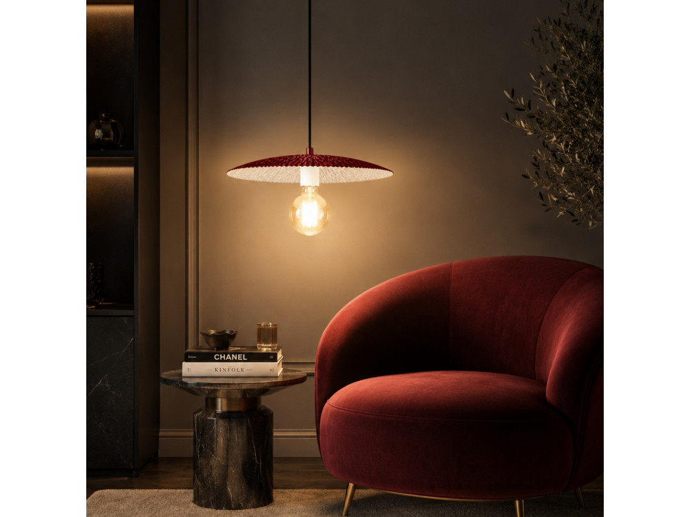 Lampada a sospensione in metallo "Soleil" - 39 x 39 cm - Bordeaux